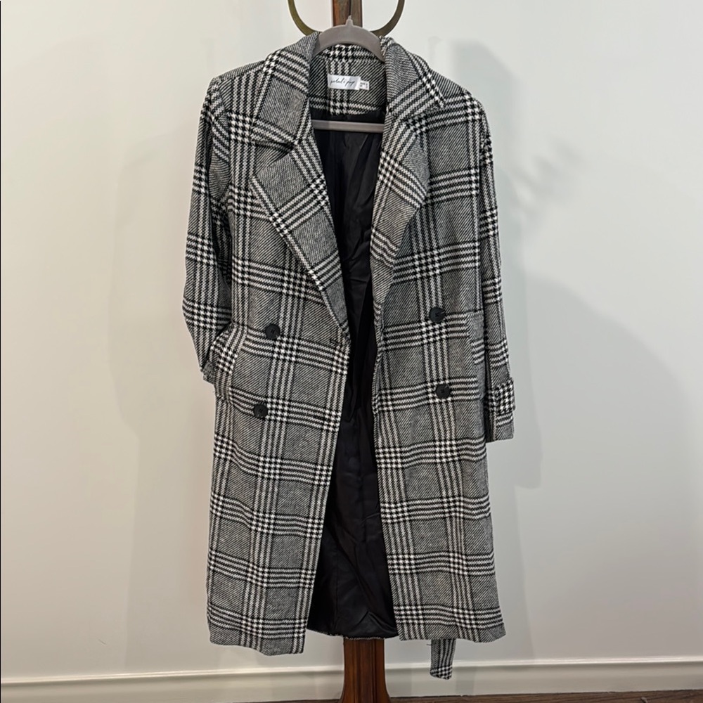 Petal & Pup Plaid Double-Breasted Women's Coat Size 4